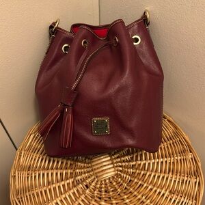 Dooney & Bourke Kendall Saffiano Leather Large Drawstring 

Color: Cranberry